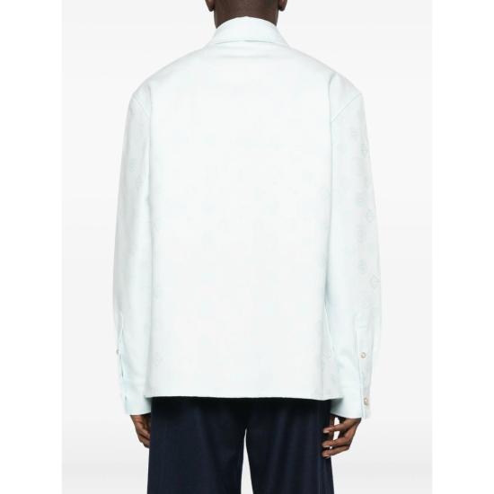 25FW 카사블랑카 긴팔 셔츠 JK 419 01 PABLU BLUE - CASABLANCA