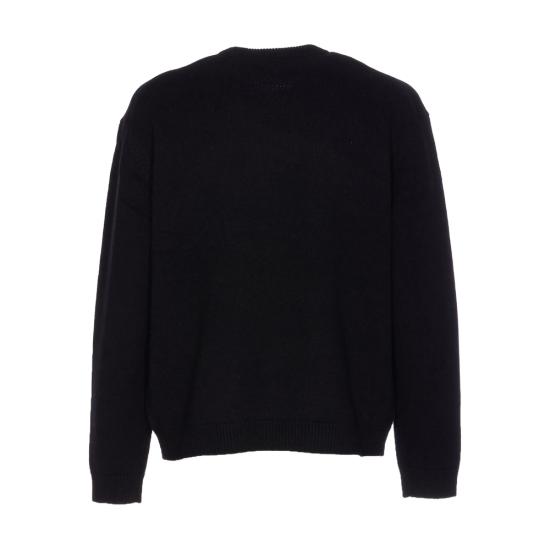 25FW 메종키츠네 폭스 헤드 인타르시아 메리노 스웨터 PM00816KM0329 BKMGM BLACK - MAISON KITSUNE
