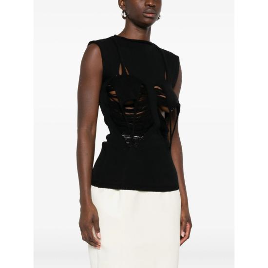 25FW 릭 오웬스 민소매 티셔츠 RO02E4664 KWVHWP 09 BLACK - RICK OWENS