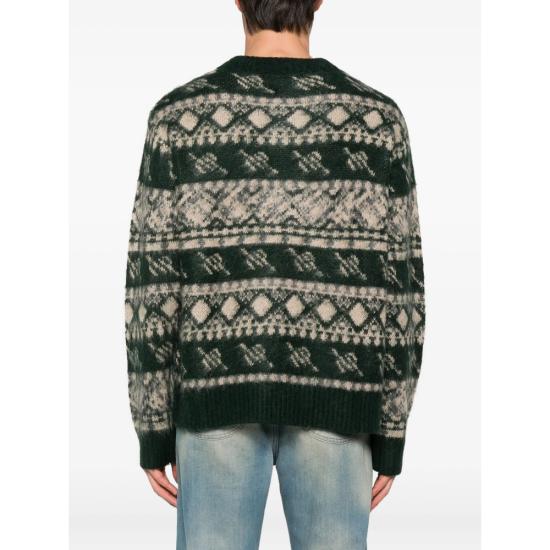 25FW 데일리 페이퍼 가디건 2521126 PATTERN MULTI GREEN NEUTRALS - DAILY PAPER