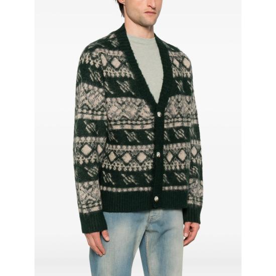 25FW 데일리 페이퍼 가디건 2521126 PATTERN MULTI GREEN NEUTRALS - DAILY PAPER