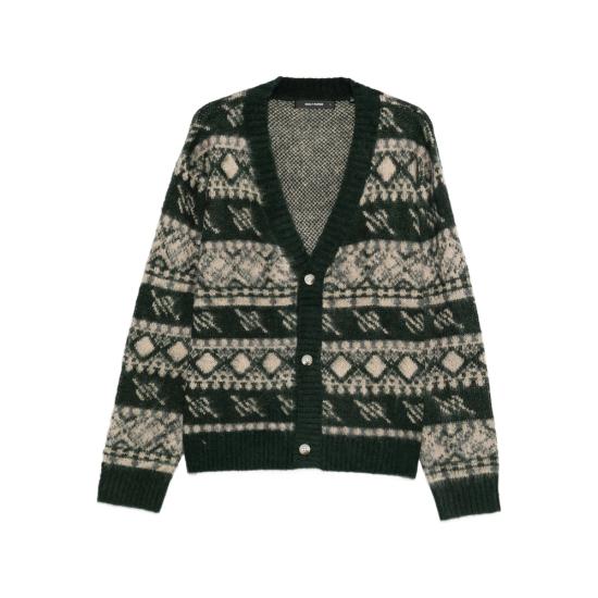 25FW 데일리 페이퍼 가디건 2521126 PATTERN MULTI GREEN NEUTRALS
