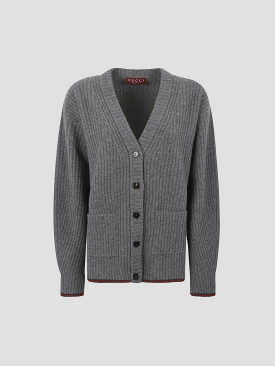25FW 구찌 리브 펠터드 월 가디건 835979XKEX6 1073 DUSTY DRK GREY