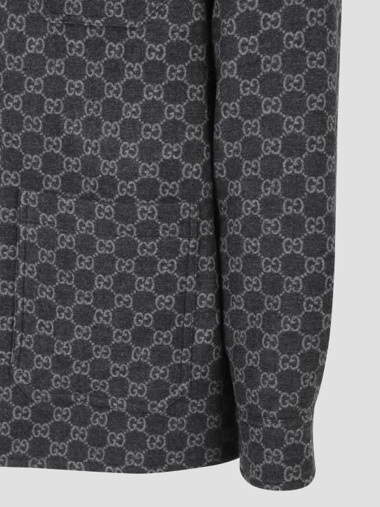 25FW 구찌 브러시드 울 자켓 814007ZAOWO 1074 DARK GREY GREY - GUCCI