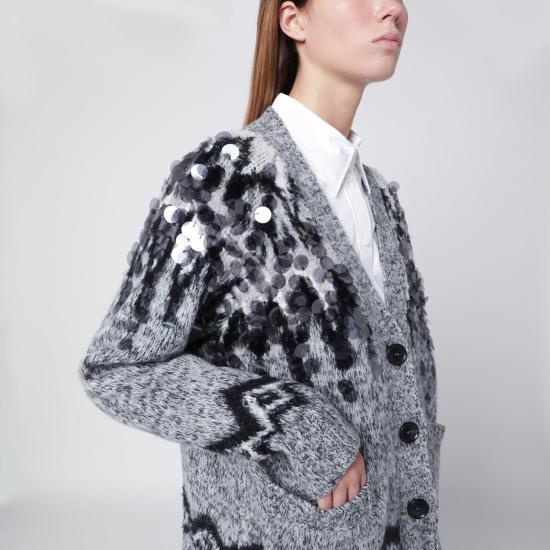 25FW 로베르토 콜리나 가디건 253F44010RWO Grey - ROBERTO COLLINA