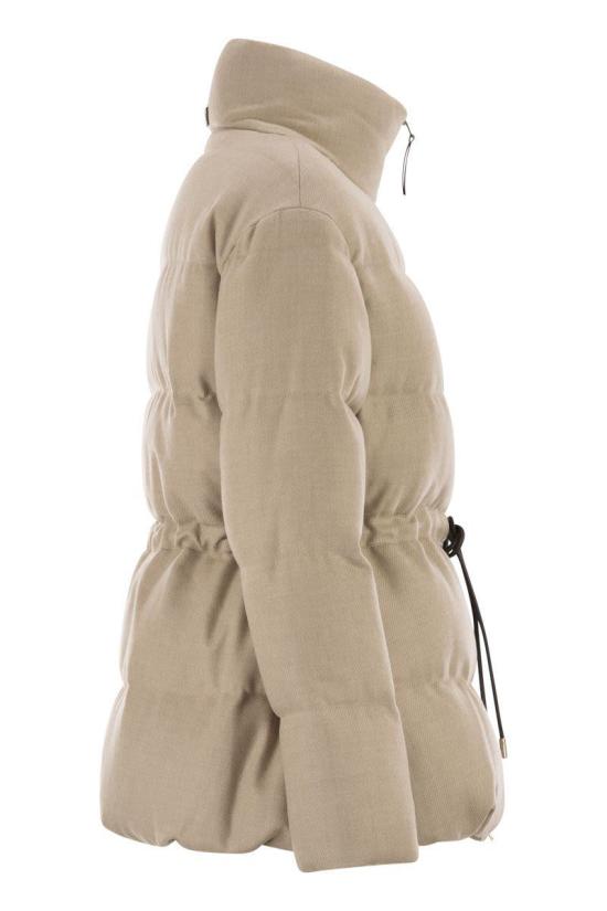 25FW 에르노 버진 울 트위드 쇼트 파카  PI002082D33466 1985 LIGHT BEIGE - HERNO