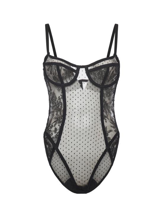 25FW 돌체앤가바나 바디수트 티셔츠 O9A43T ONO24N0000 Black