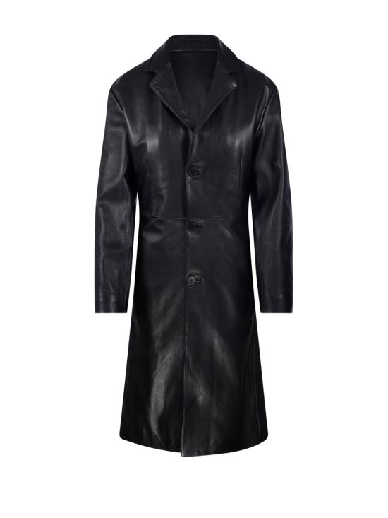 25FW 발렌시아가 가죽 자켓 849978 TRS25 1000 BLACK