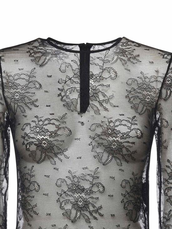 25FW 돌체앤가바나 바디수트 티셔츠 F79BPT FLREXN0000 Black - DOLCE & GABBANA