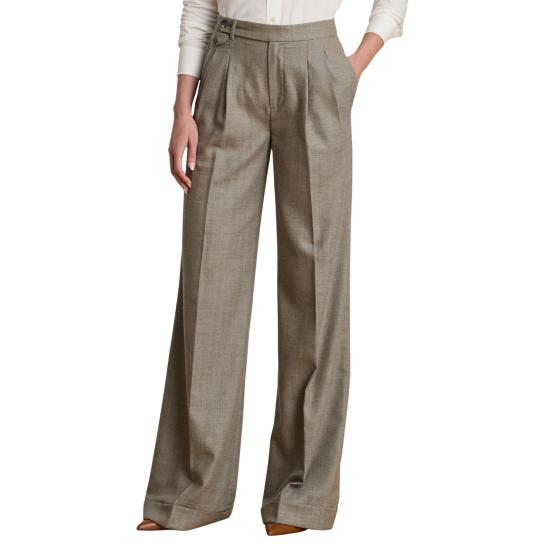 25FW 랄프 로렌 스트레이트 팬츠 200979826001 TAUPE GREY MULTI - RALPH LAUREN