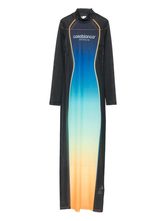 25FW 카사블랑카 미디 원피스 WAW25JDR008 01 Black