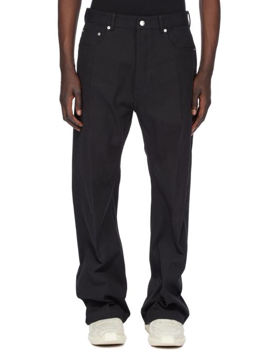 25FW 릭 오웬스 스트레이트 팬츠 RR02E1333CTW 09 Black - RICK OWENS