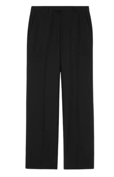 25FW 구찌 실크 트윌 팬츠 850090 Z7AYA1000 Black