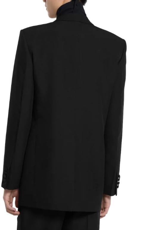 25FW 구찌 더블 브래스트 테크니컬 파나마 자켓 849881 Z7AYA1000 Black - GUCCI