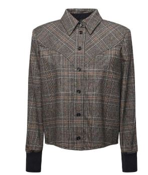 25FW 핑코 셔츠 BERTA106102 A2ZZPIP Beige grigio giallo