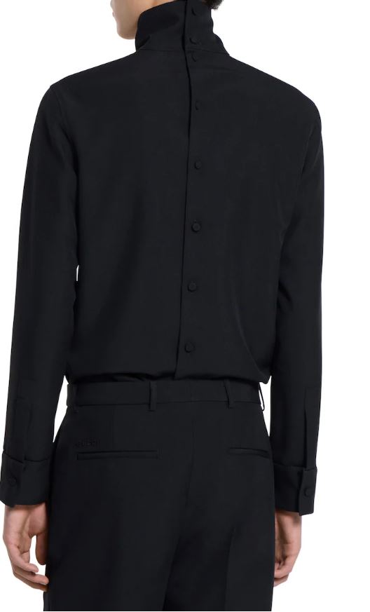 25FW 구찌 테크니컬 파나마 셔츠 850332 ZAFKB1000 Black - GUCCI