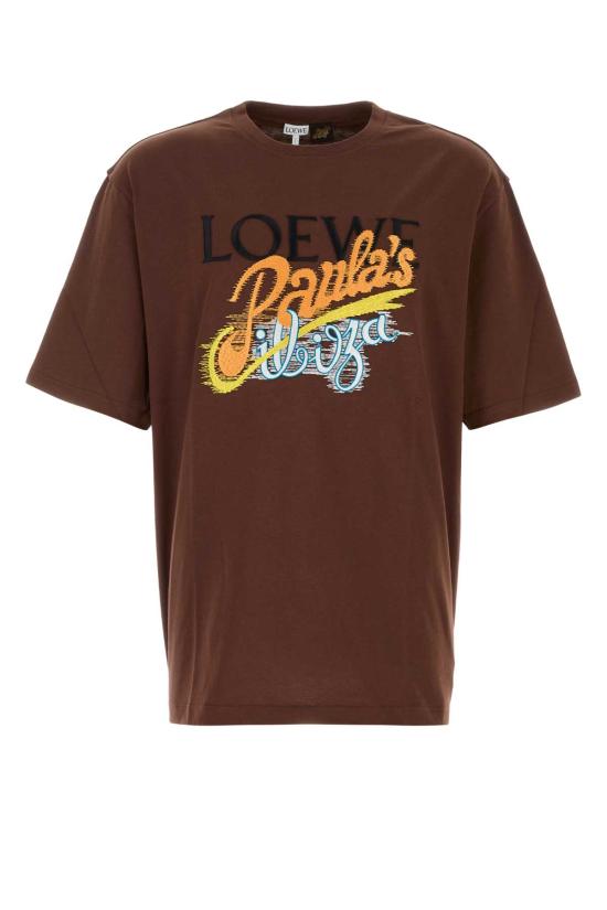 25SS 로에베 반팔 티셔츠 H616Y22X84 BROWNMULTICOLOR Brown