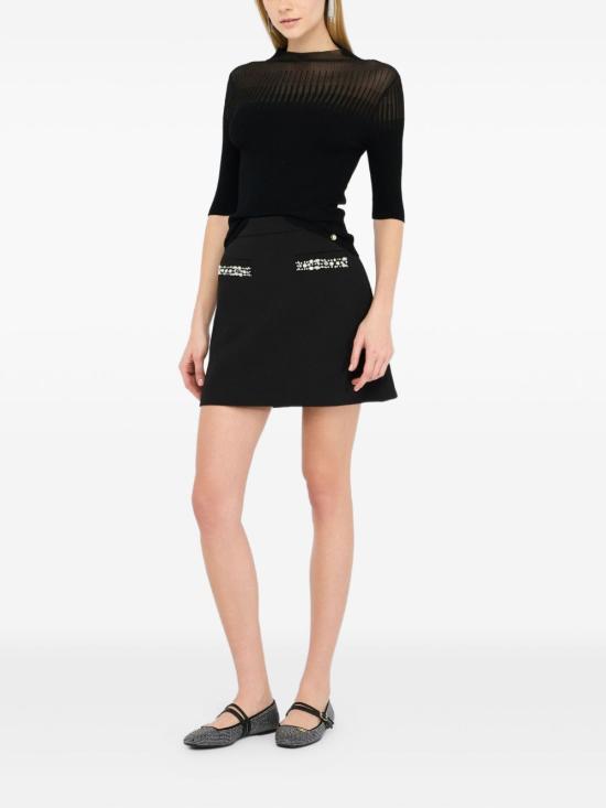 25FW 리우조 미디 스커트 CF5359 T252722222 Black - LIU JO