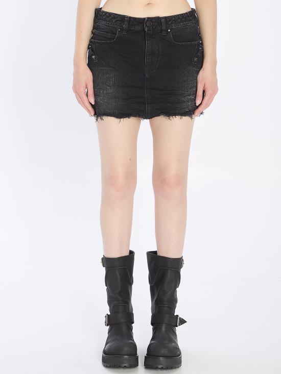 25FW 발렌시아가 숏 스커트 852324 BLACK