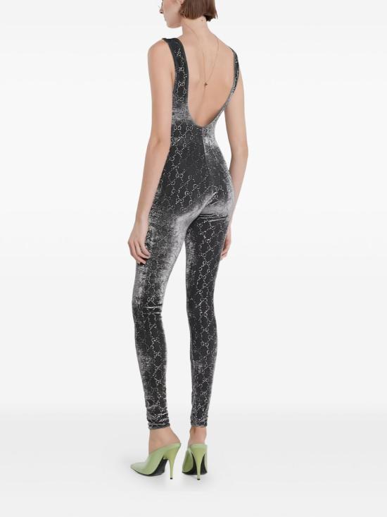 25FW 구찌 GG 크리스탈 엠브로이드 점프수트 850293 XUANS1037 GG - GUCCI