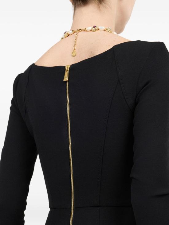 25FW 로베르토 카발리 미디 원피스 VWT163 WP01005051 Black - ROBERTO CAVALLI