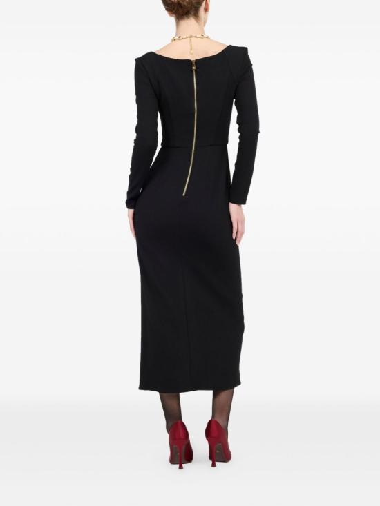 25FW 로베르토 카발리 미디 원피스 VWT163 WP01005051 Black - ROBERTO CAVALLI