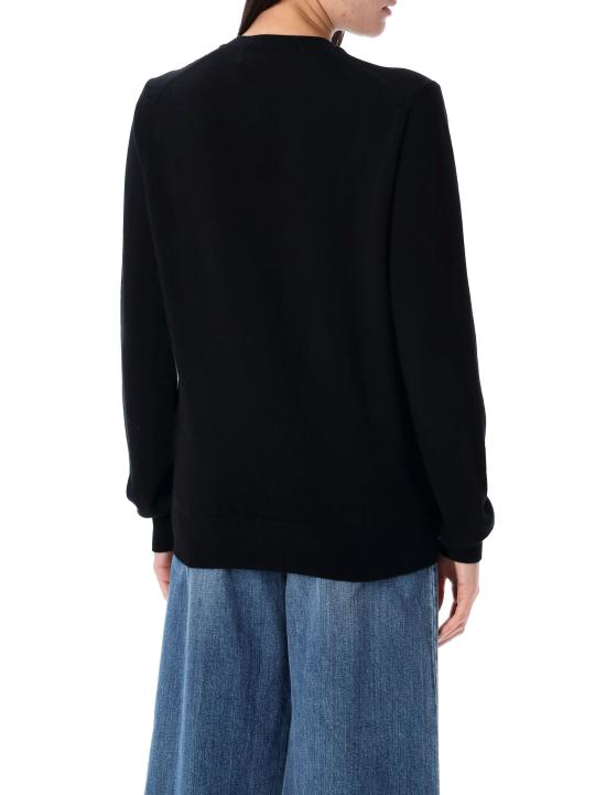 25FW 꼼데가르송 플레이 레드 하트 니트 가디건 AX N007 051 Nero - COMME DES GARCONS