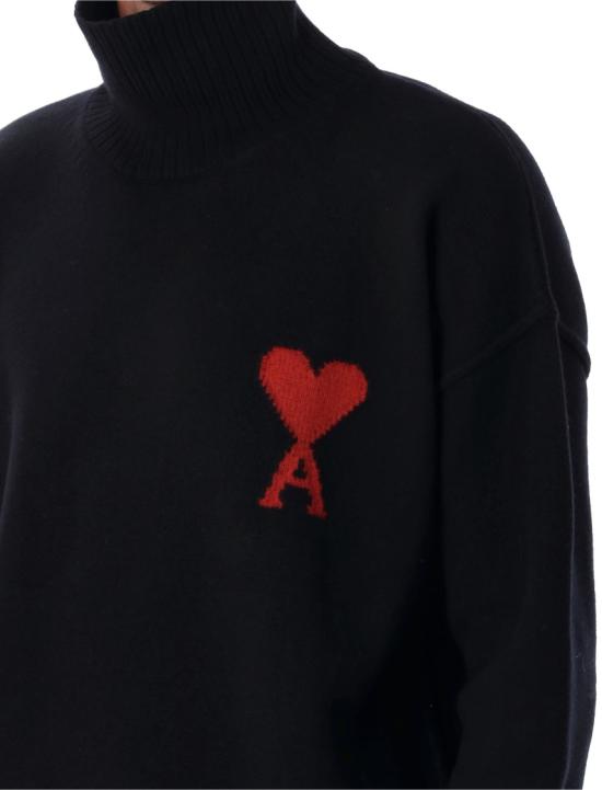 26FW 아미 ADC 터틀넥 스웨터 UKS839018009 Black - AMI