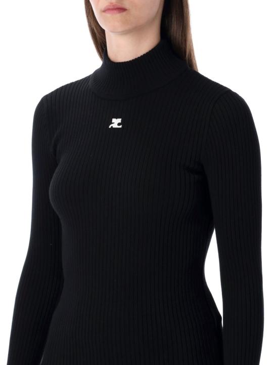25FW 쿠레쥬 스웨터 PERMPU022FI00019999 Black - COURREGES