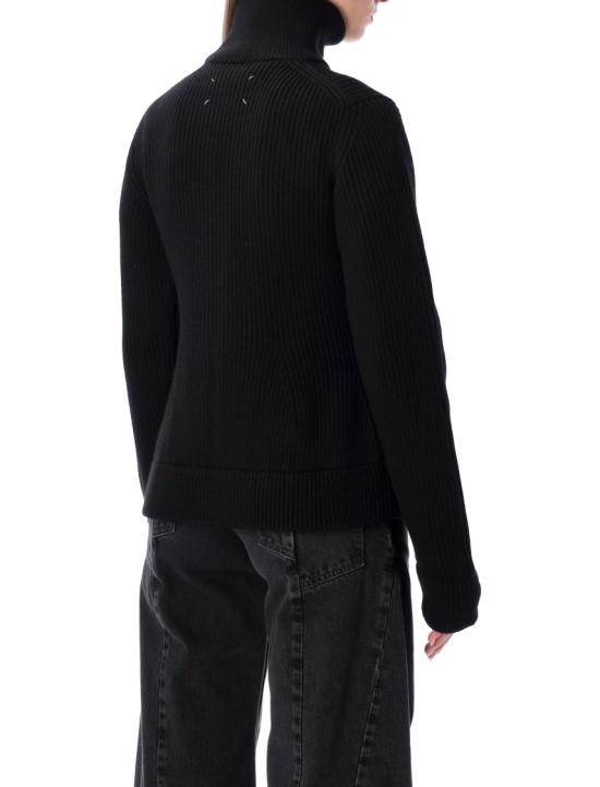 25FW 마르지엘라 하이넥 슬림 가디건 S29HP0039M13181900 Black - MAISON MARGIELA