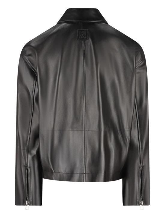 25FW 로에베 가죽 자켓 H526Y34L93 1100 Black - LOEWE