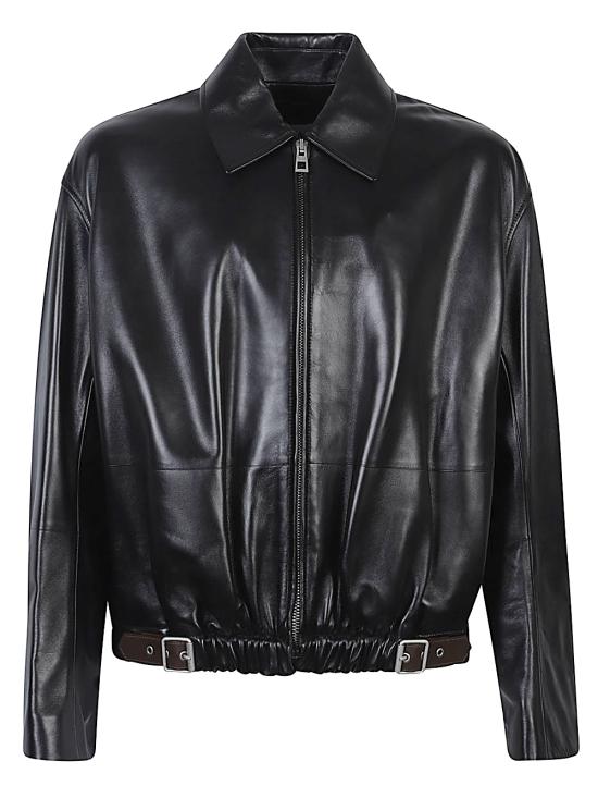 25FW 로에베 가죽 자켓 H526Y34L93 1100 Black