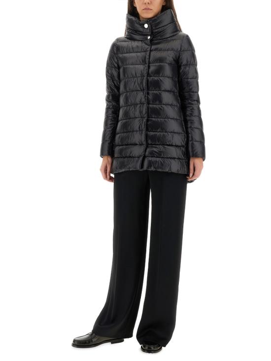 25FW 에르노 아멜리아 A 쉐입 패딩 PI0505DIC 12017Z9300 BLACK - HERNO