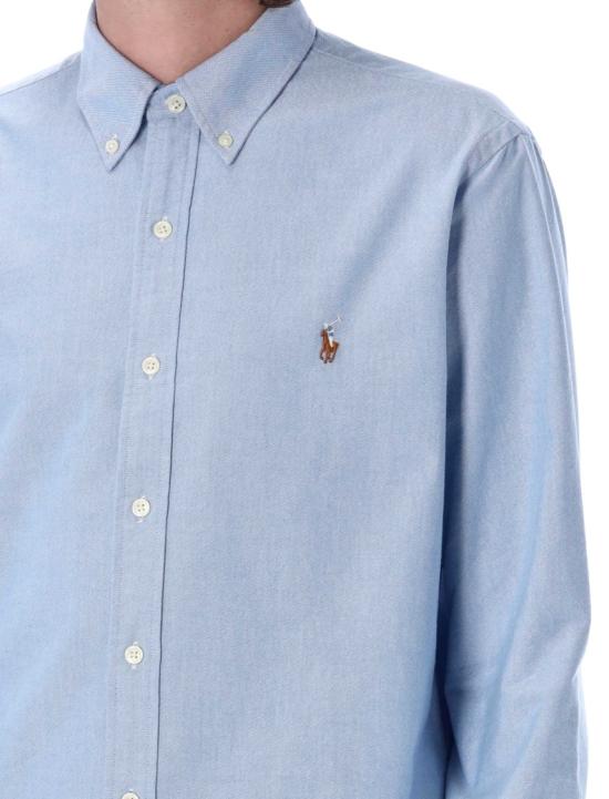 25FW 폴로 랄프로렌 컬러 포니 자수 커스텀 핏 버튼 다운 셔츠 710792041002 Blue - POLO RALPH LAUREN