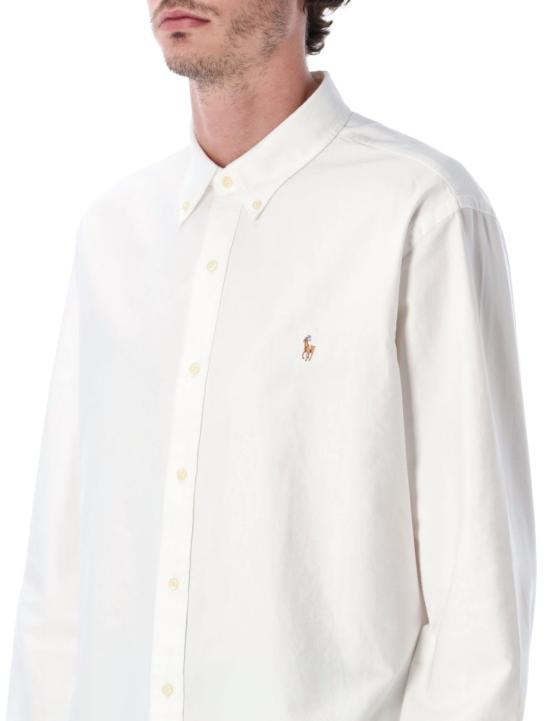 26SS 폴로 랄프로렌 컬러 포니 자수 커스텀 핏 버튼 다운 셔츠 710792041001 White - POLO RALPH LAUREN