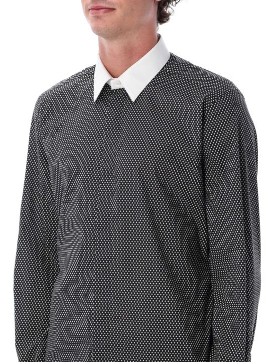 25FW 톰포드 다이아몬드 프린트 클래식 핏 버튼업 셔츠 HLVA03C0008NWA Grey - TOMFORD