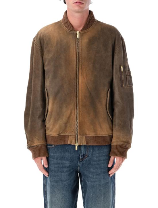 25FW 골든구스 리브드인 이펙트 레더 바이커 자켓 GUP02489P00216855260 Black - GOLDEN GOOSE