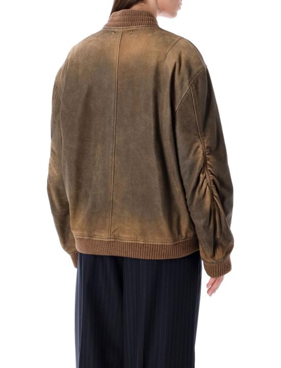 25FW 골든구스 리브드인 이펙트 레더 바이커 자켓 GUP02489P00216855260 Black - GOLDEN GOOSE
