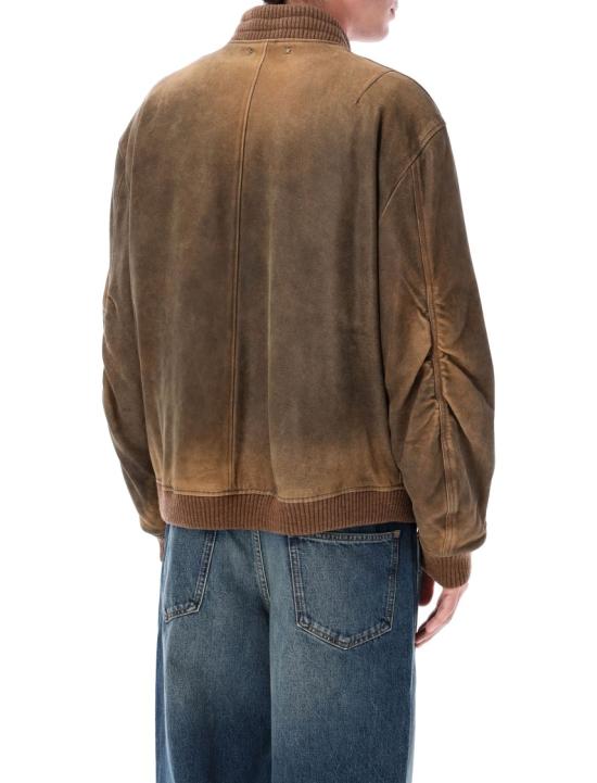 25FW 골든구스 리브드인 이펙트 레더 바이커 자켓 GUP02489P00216855260 Black - GOLDEN GOOSE