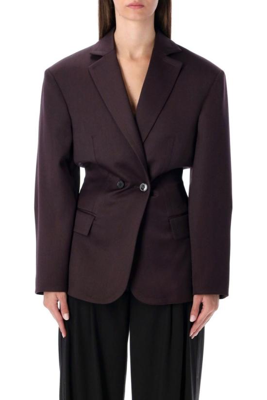 25FW 마그다뷰트림 자켓 104925BURGUNDY Black