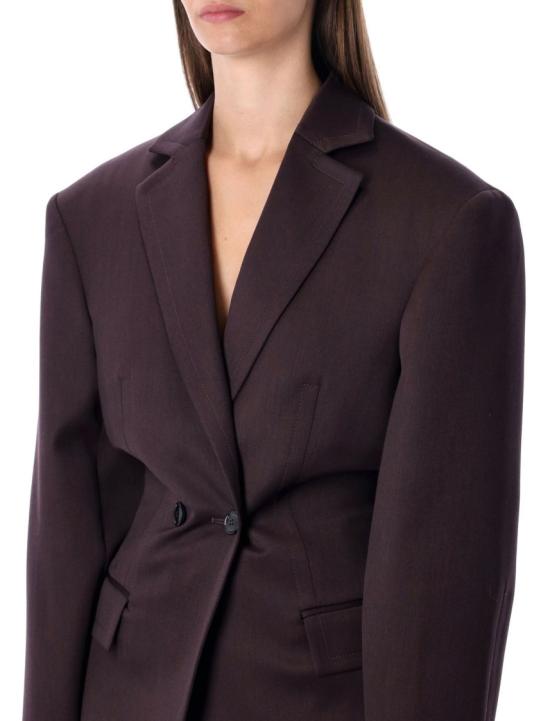 25FW 마그다뷰트림 자켓 104925BURGUNDY Black - MAGDA BUTRYM