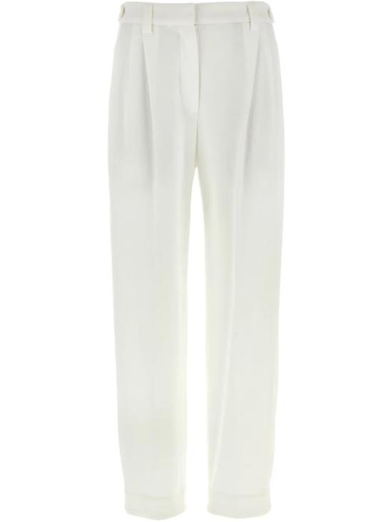 25FW 브루넬로 쿠치넬리 스트레이트 팬츠 MG927P8764C7220 White