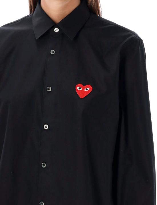 25FW 꼼데가르송 긴팔 셔츠 AXB002051 BLACK RED - COMME DES GARCONS