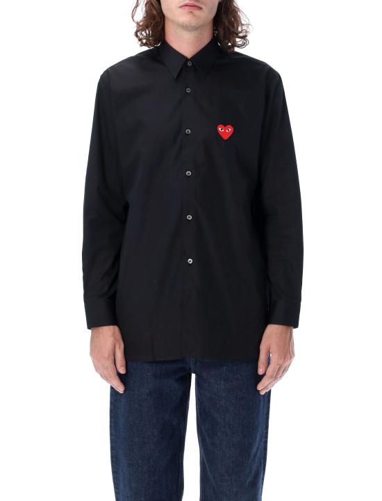 25FW 꼼데가르송 긴팔 셔츠 AXB002051 BLACK RED - COMME DES GARCONS