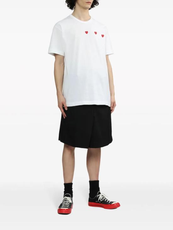 25FW 꼼데가르송 반팔 티셔츠 AXT337051 3 WHITE - COMME DES GARCONS