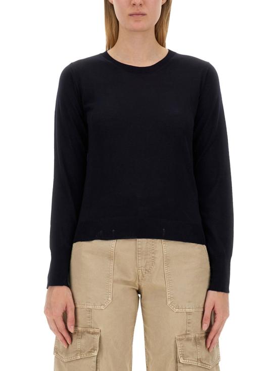  골든구스 메리노 울 스웨터 GWP00952P00066550501 blue - GOLDEN GOOSE