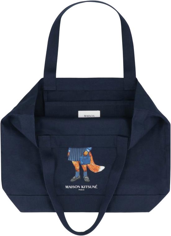 25FW 메종키츠네 토트백 PW05107WW90420413 blue - MAISON KITSUNE