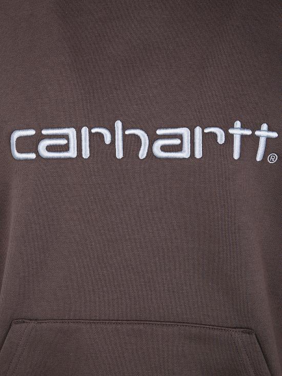 25FW 칼하트 WIP 로고 후드 티셔츠 I030547 3CEXX GREY - CARHARTT WIP