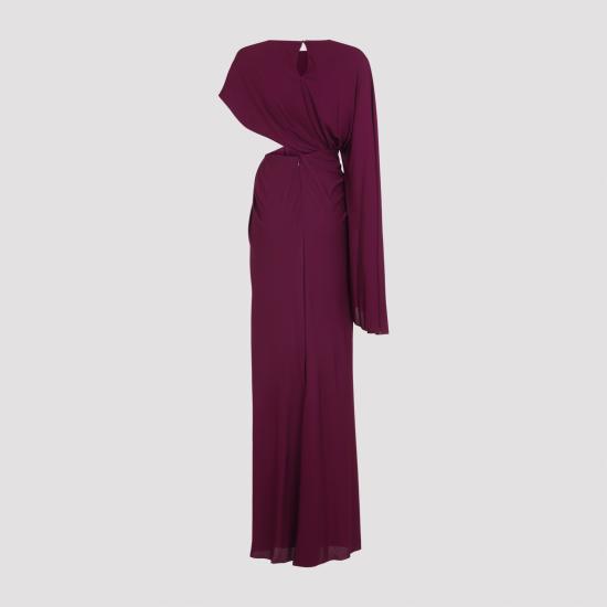 25FW 지암바티스타 발리 미디 원피스 25FWSVTE501080JER 6632 PINK PURPLE - GIAMBATTISTA VALLI
