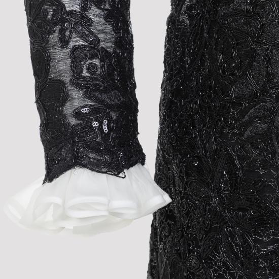 25FW 지암바티스타 발리 미디 원피스 25FWSVTE500784BIS 9999 BLACK - GIAMBATTISTA VALLI